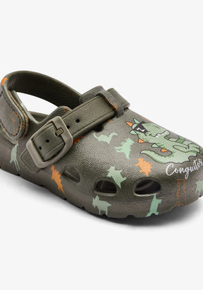 CONGUITOS ZAPATOS / SANDALIAS / ZUECO Green Dinosaur Clog