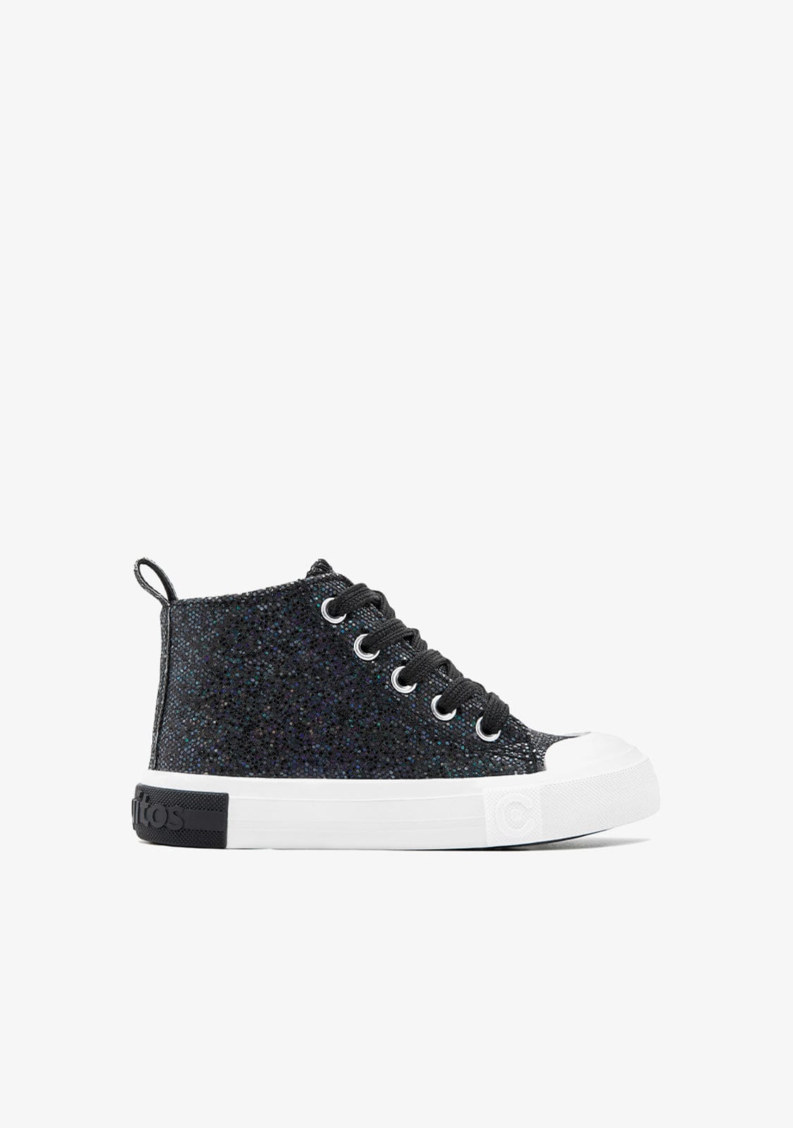 CONGUITOS ZAPATOS / SNEAKERS / BASKET Black Glitter High Top Sneakers