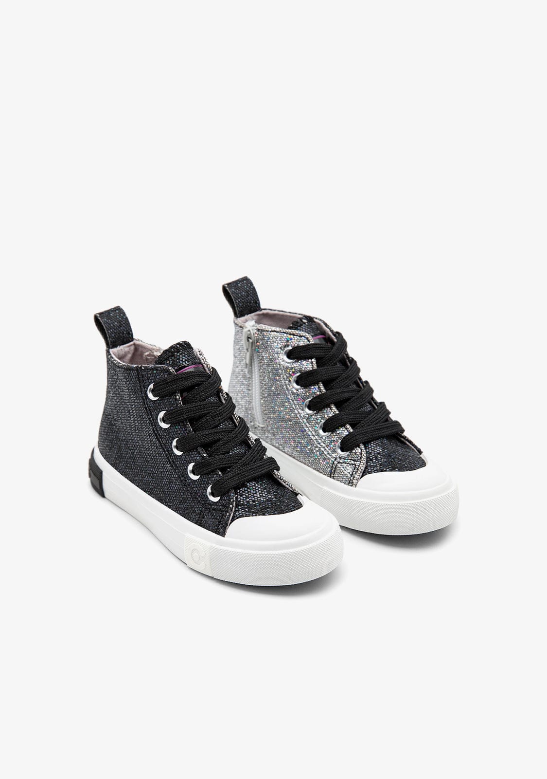 CONGUITOS ZAPATOS / SNEAKERS / BASKET Black Glitter High Top Sneakers