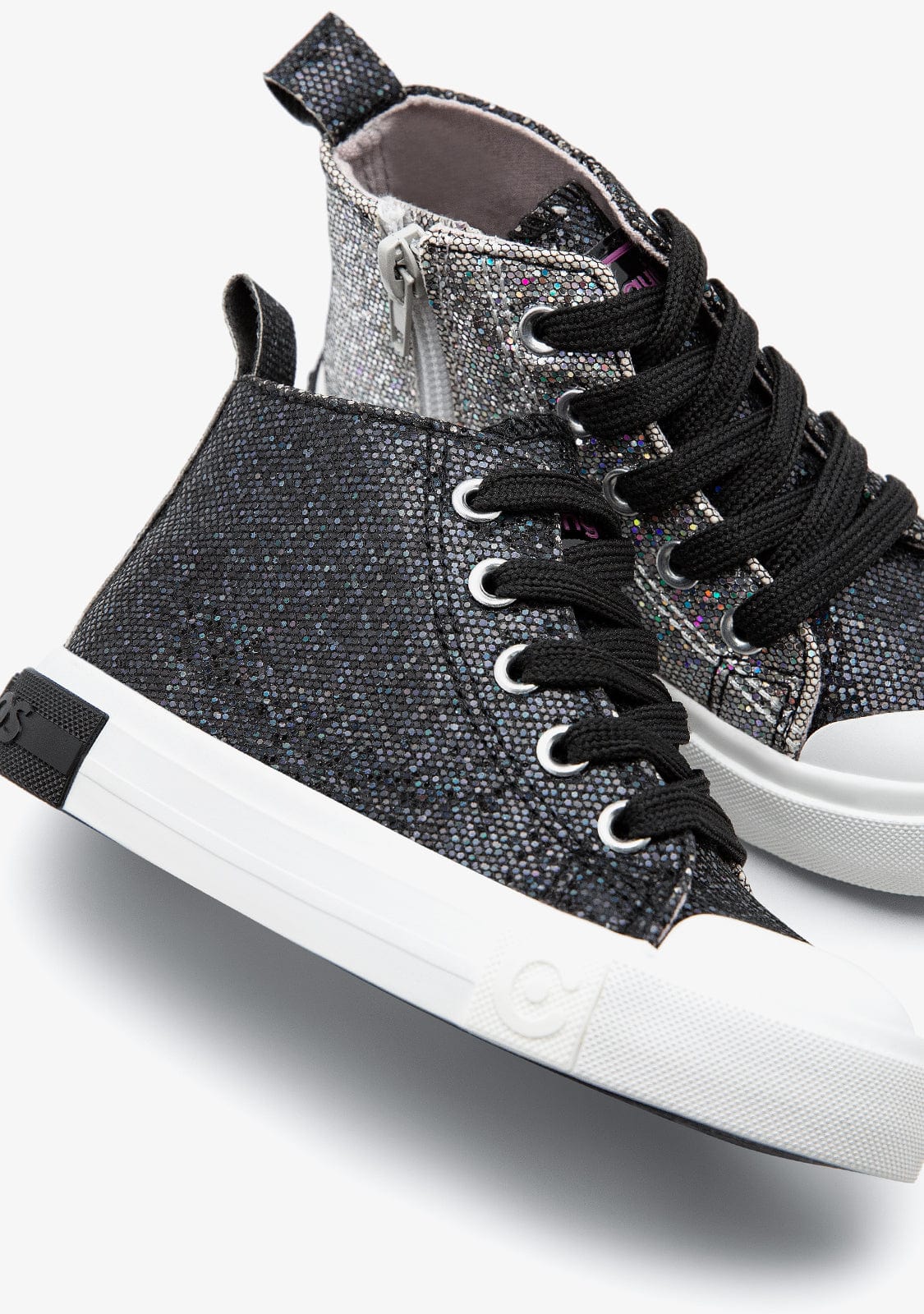 CONGUITOS ZAPATOS / SNEAKERS / BASKET Black Glitter High Top Sneakers