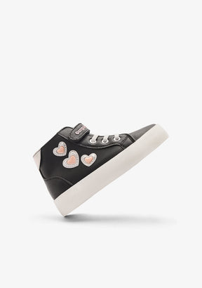 CONGUITOS ZAPATOS / SNEAKERS / BASKET Black Hearts High Strap Sneakers