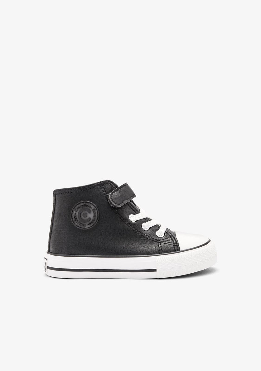 Black High Strap Sneakers | Conguitos