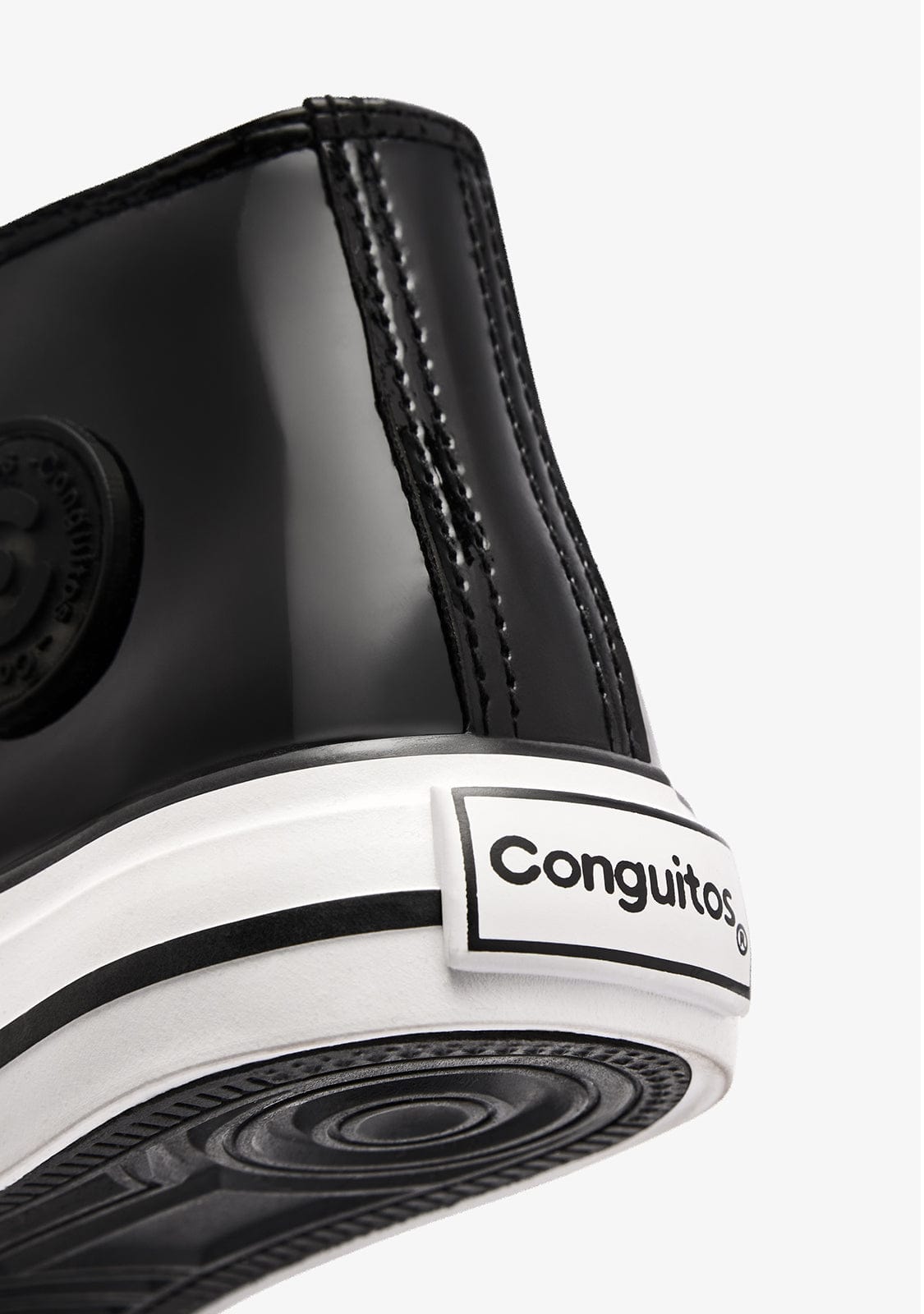 CONGUITOS ZAPATOS / SNEAKERS / BASKET Black Patent High Strap Sneakers