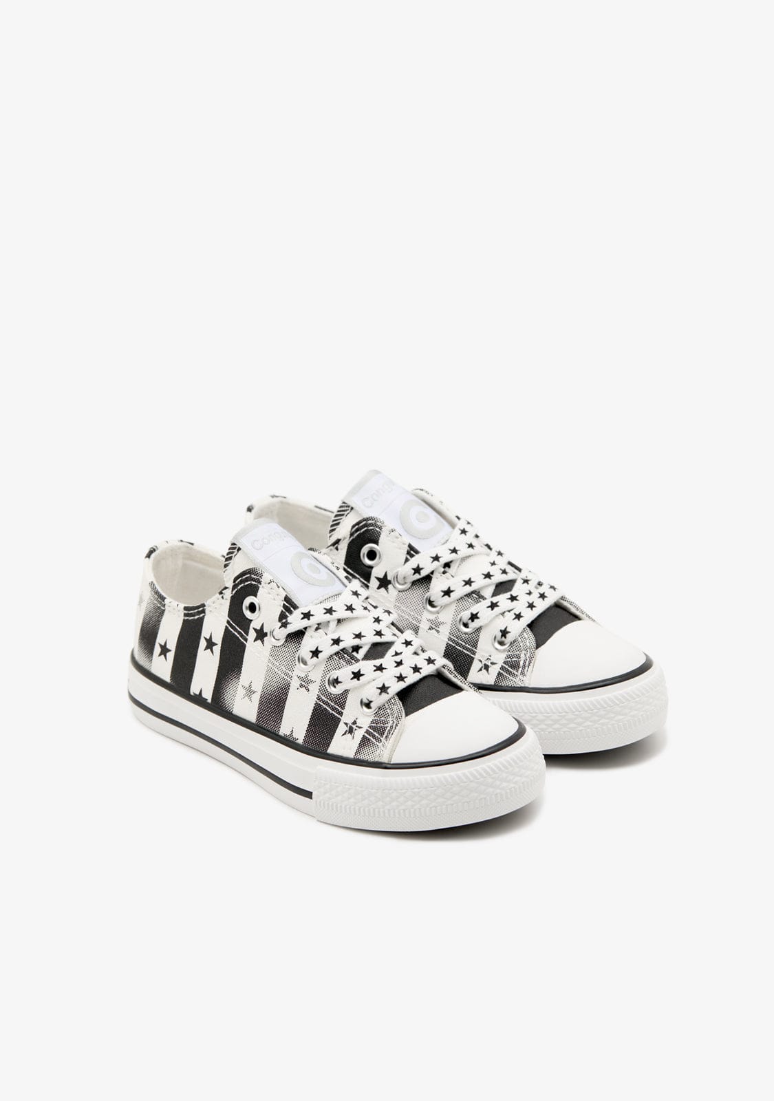 CONGUITOS ZAPATOS / SNEAKERS / BASKET Black Stripes Stars Sneakers