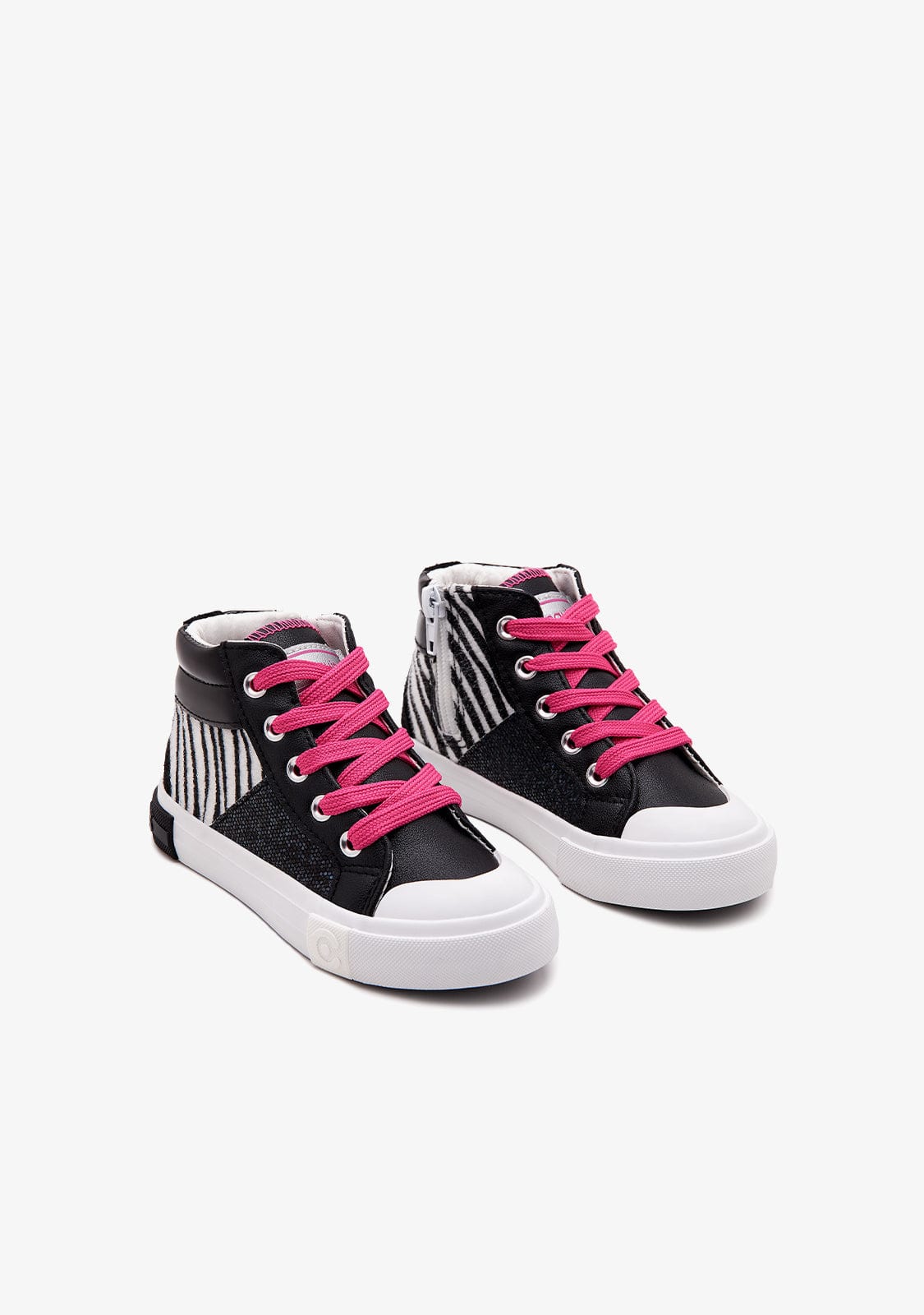 CONGUITOS ZAPATOS / SNEAKERS / BASKET Black Zebra High Top Sneakers