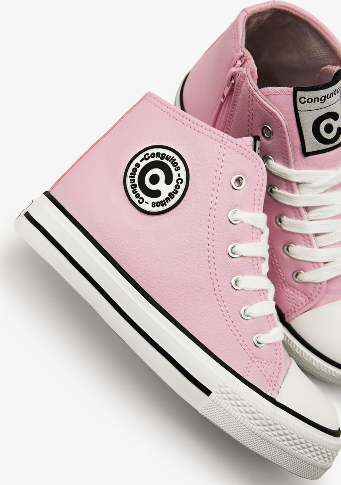 CONGUITOS ZAPATOS / SNEAKERS / BASKET Girl's Pink Logo Hi-Top Sneakers Napa