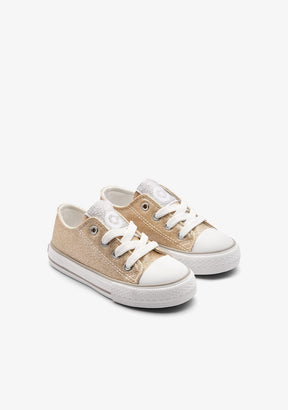 CONGUITOS ZAPATOS / SNEAKERS / BASKET Gold Glitter Low Sneakers