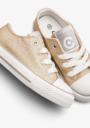 CONGUITOS ZAPATOS / SNEAKERS / BASKET Gold Glitter Low Sneakers