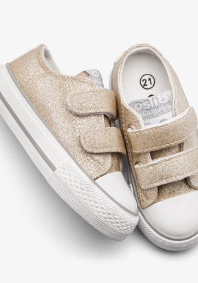 Conguitos ZAPATOS / SNEAKERS / BASKET Gold Glitter Straps Low Sneakers