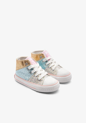 CONGUITOS ZAPATOS / SNEAKERS / BASKET Patchwork Glitter High Sneakers