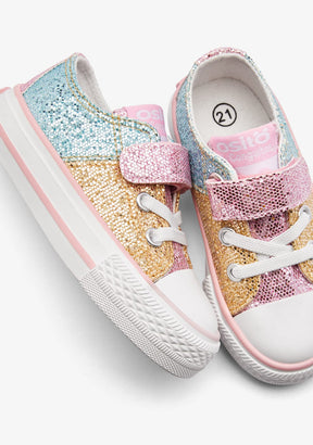 Conguitos ZAPATOS / SNEAKERS / BASKET Patchwork Glitter Straps Low Sneakers