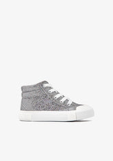 CONGUITOS ZAPATOS / SNEAKERS / BASKET Pewter Glitter High Top Sneakers