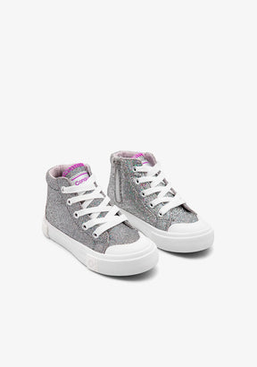 CONGUITOS ZAPATOS / SNEAKERS / BASKET Pewter Glitter High Top Sneakers