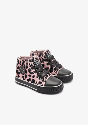 CONGUITOS ZAPATOS / SNEAKERS / BASKET Pink Leopard High Sneakers