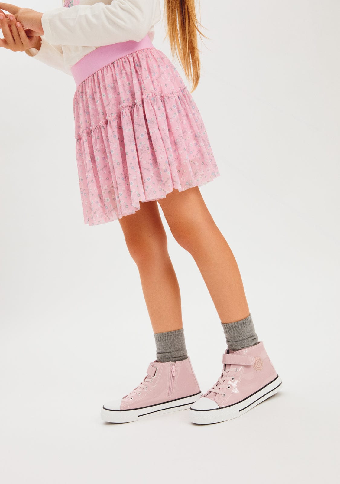 CONGUITOS ZAPATOS / SNEAKERS / BASKET Pink Patent High Strap Sneakers