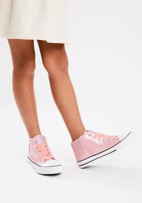 CONGUITOS ZAPATOS / SNEAKERS / BASKET Pink Patent Leather High Top Sneakers