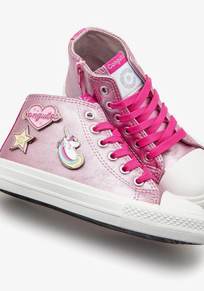 CONGUITOS ZAPATOS / SNEAKERS / BASKET Pink Pins High Top Sneakers