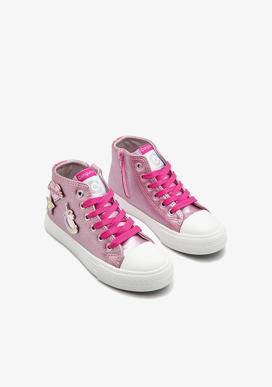 CONGUITOS ZAPATOS / SNEAKERS / BASKET Pink Pins High Top Sneakers