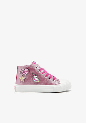 CONGUITOS ZAPATOS / SNEAKERS / BASKET Pink Pins High Top Sneakers