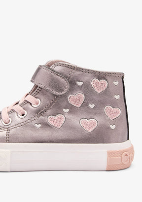 CONGUITOS ZAPATOS / SNEAKERS / BASKET Pink / White Stars High Sneakers