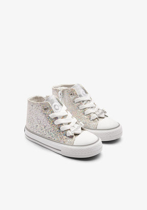 CONGUITOS ZAPATOS / SNEAKERS / BASKET Silver Glitter High Sneakers