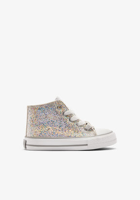 CONGUITOS ZAPATOS / SNEAKERS / BASKET Silver Glitter High Sneakers