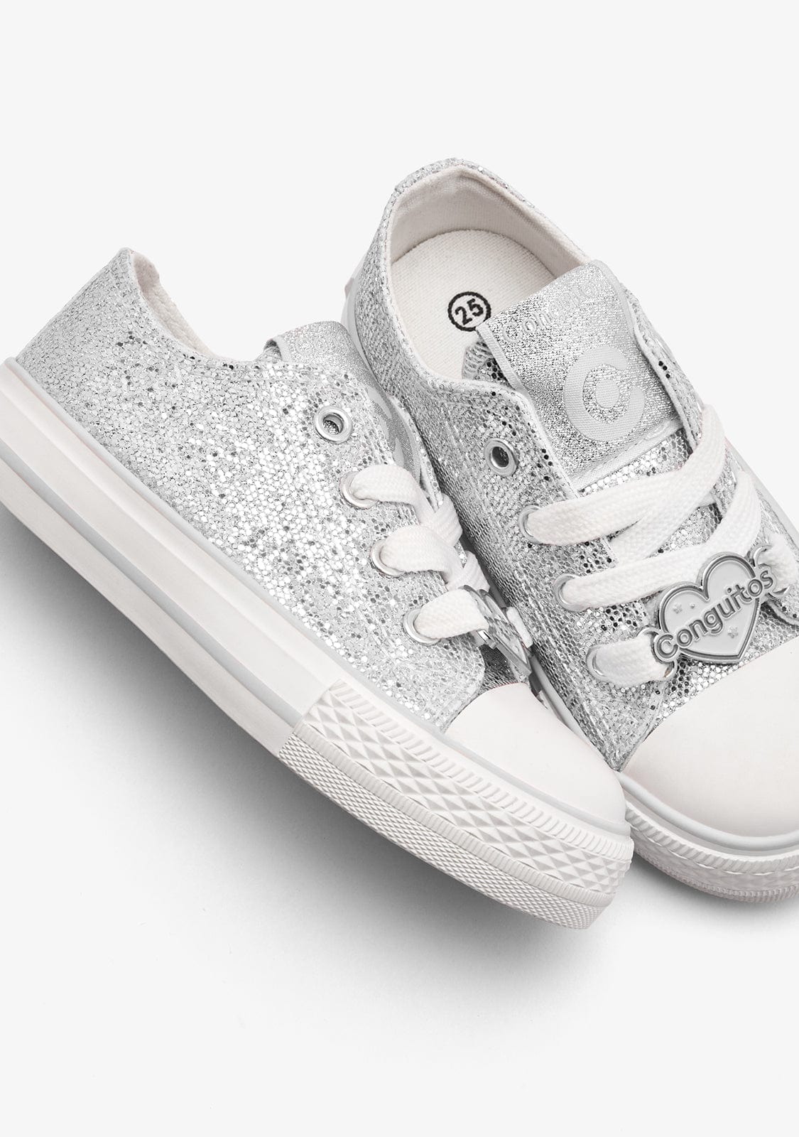 CONGUITOS ZAPATOS / SNEAKERS / BASKET Silver Glitter Low Sneakers