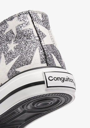 CONGUITOS ZAPATOS / SNEAKERS / BASKET Silver Glows in the Dark High Sneakers