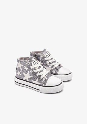 CONGUITOS ZAPATOS / SNEAKERS / BASKET Silver Glows in the Dark High Sneakers