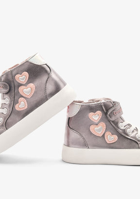CONGUITOS ZAPATOS / SNEAKERS / BASKET Silver Hearts High Strap Sneakers