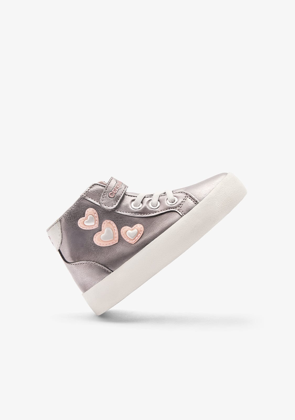 CONGUITOS ZAPATOS / SNEAKERS / BASKET Silver Hearts High Strap Sneakers