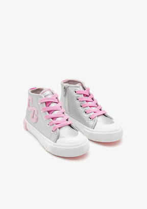 CONGUITOS ZAPATOS / SNEAKERS / BASKET Silver Letters High Top Sneakers