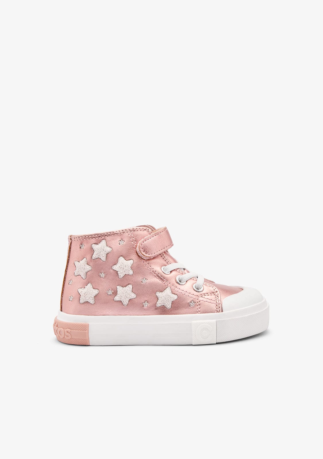 CONGUITOS ZAPATOS / SNEAKERS / BASKET Silver / Pink Hearts High Sneakers