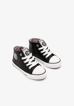 CONGUITOS ZAPATOS / SNEAKERS / BASKET Unisex Black Logo Hi-Top Sneakers Napa