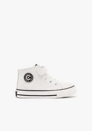 CONGUITOS ZAPATOS / SNEAKERS / BASKET Unisex White Adherent Strip Hi-Top Sneakers Napa