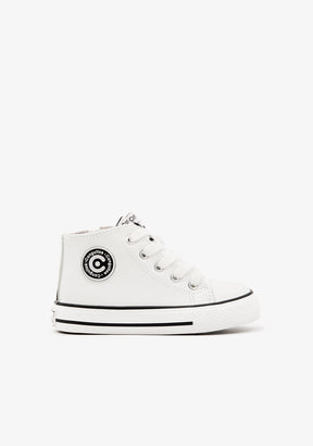 CONGUITOS ZAPATOS / SNEAKERS / BASKET Unisex White Logo Hi-Top Sneakers Napa