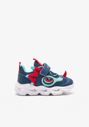 -PORTADA CONGUITOS ZAPATOS / SNEAKERS / JOGGING Blue Dinosaur Lights Sneakers