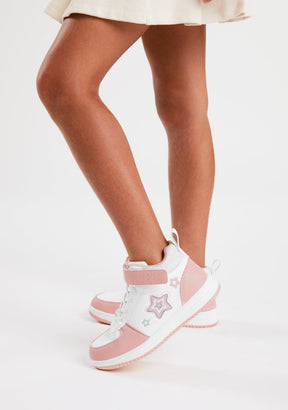 CONGUITOS ZAPATOS / SNEAKERS / TENNIS Pink Stars with lights High Top Sneakers