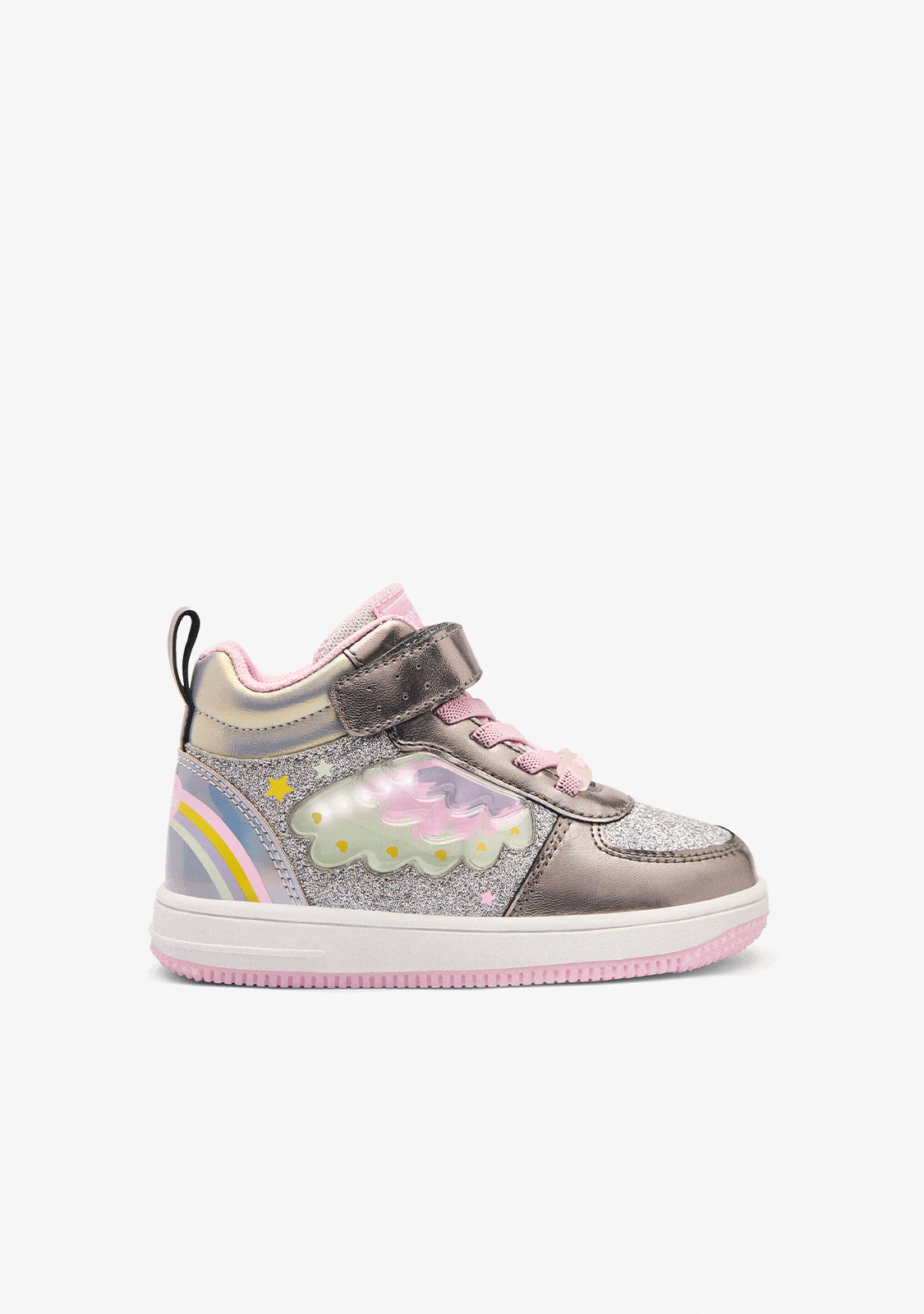 '-PORTADA CONGUITOS ZAPATOS / SNEAKERS / TENNIS Silver High Light Sneakers