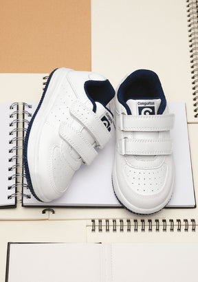 Unisex-Turnschuhe in Weiß/Marine