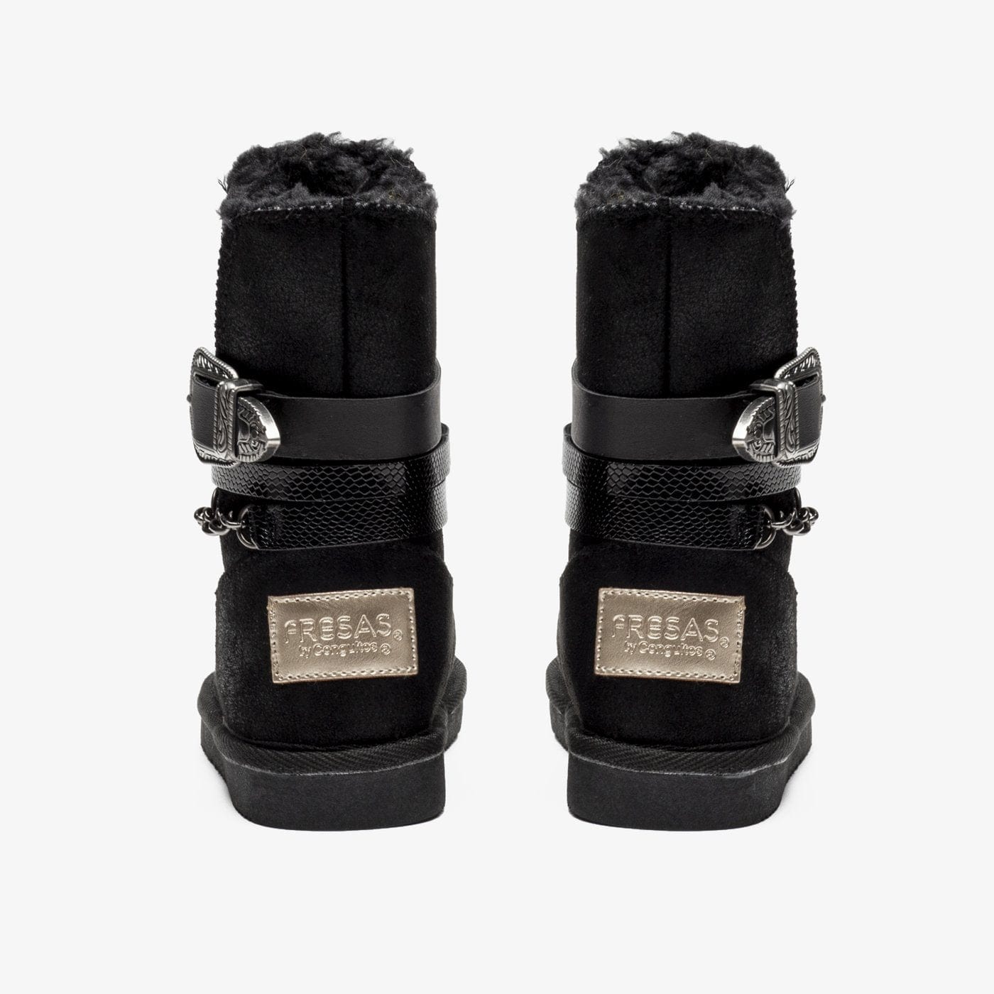 FRESAS CON NATA Shoes Girl's Black Buckle Australian Boots