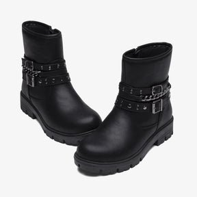 FRESAS CON NATA Shoes Girl's Black Chain Boots