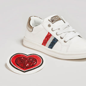 FRESAS CON NATA Shoes Girl's "Heart" White Sneakers