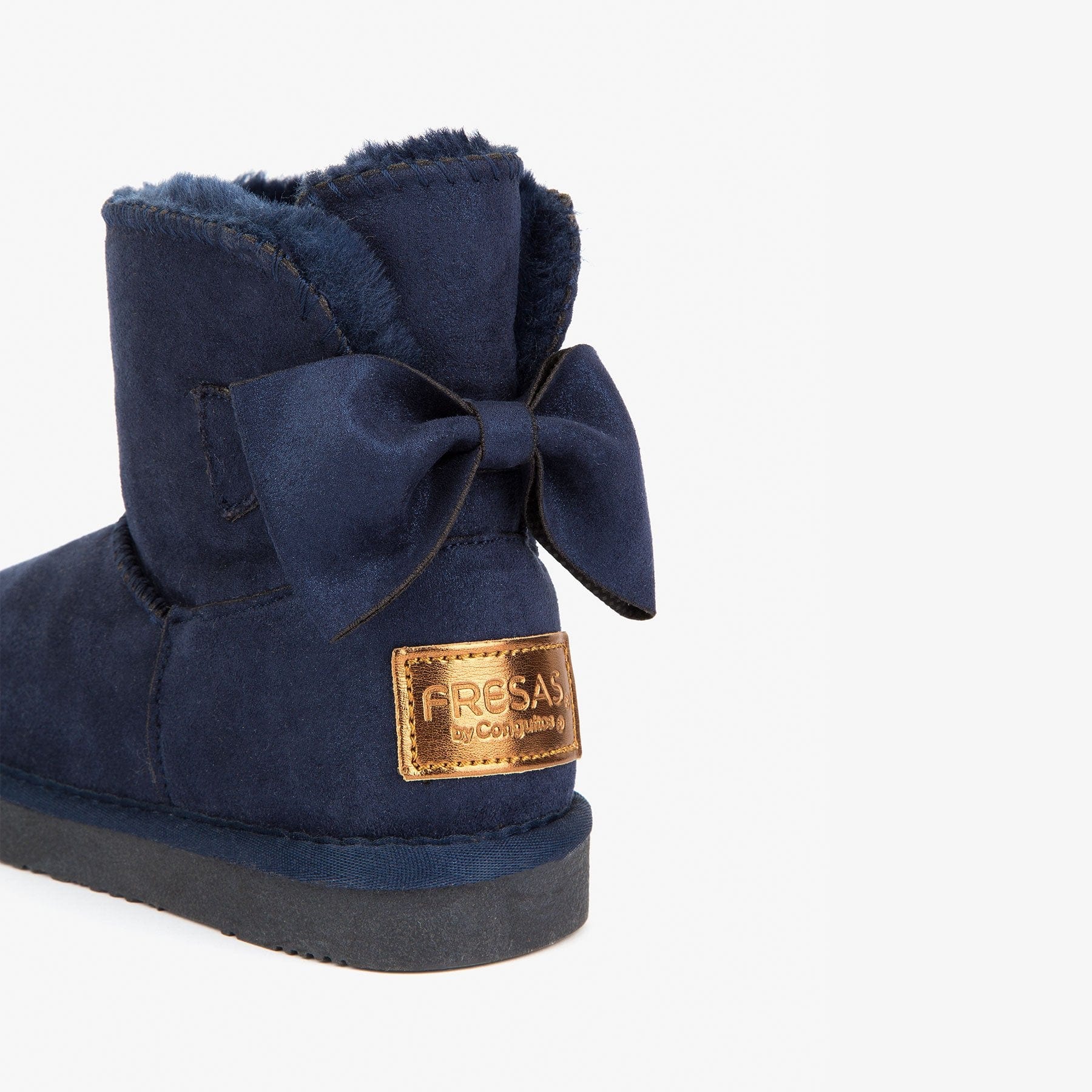 FRESAS CON NATA Shoes Girl's Navy Australian Boots with Bow