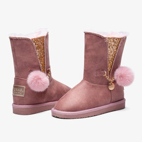 FRESAS CON NATA Shoes Girl's Pink Glitter Australian Boots