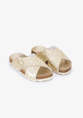 FRESAS CON NATA Shoes Girl's Stars Platinum Bio Sandals