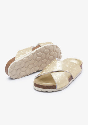 FRESAS CON NATA Shoes Girl's Stars Platinum Bio Sandals