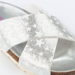 FRESAS CON NATA Shoes Girl's Stars Silver Bio Sandals