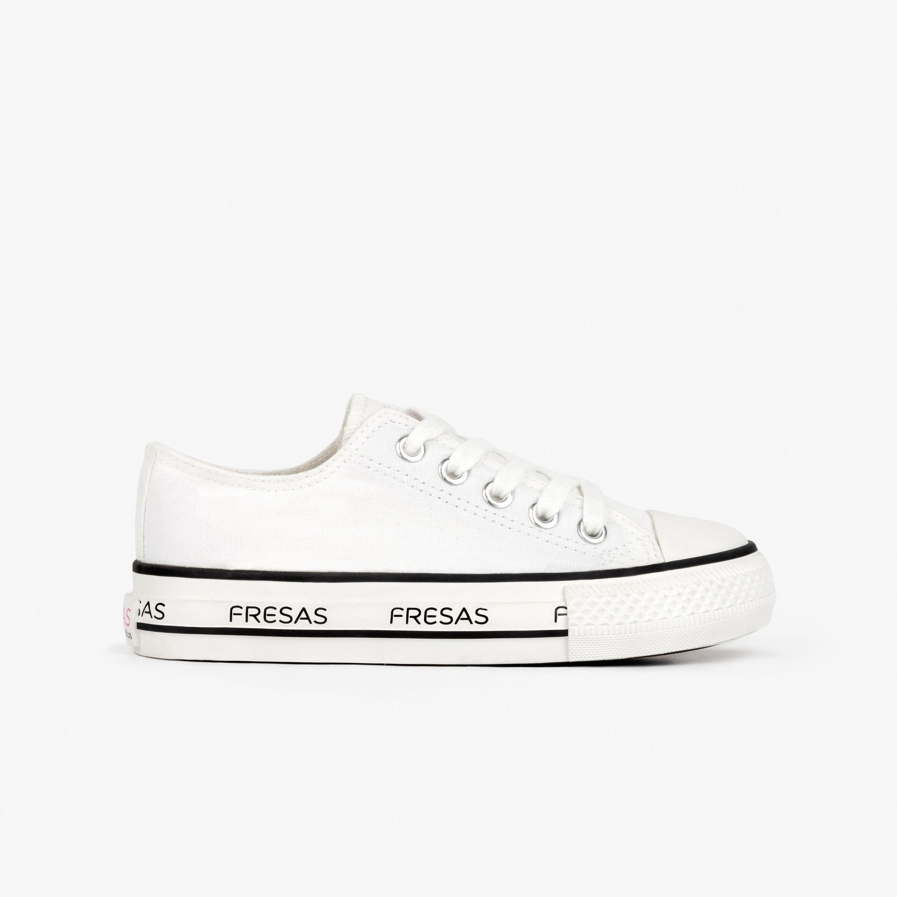 FRESAS CON NATA Shoes Girl's White Canvas Platform Sneakers