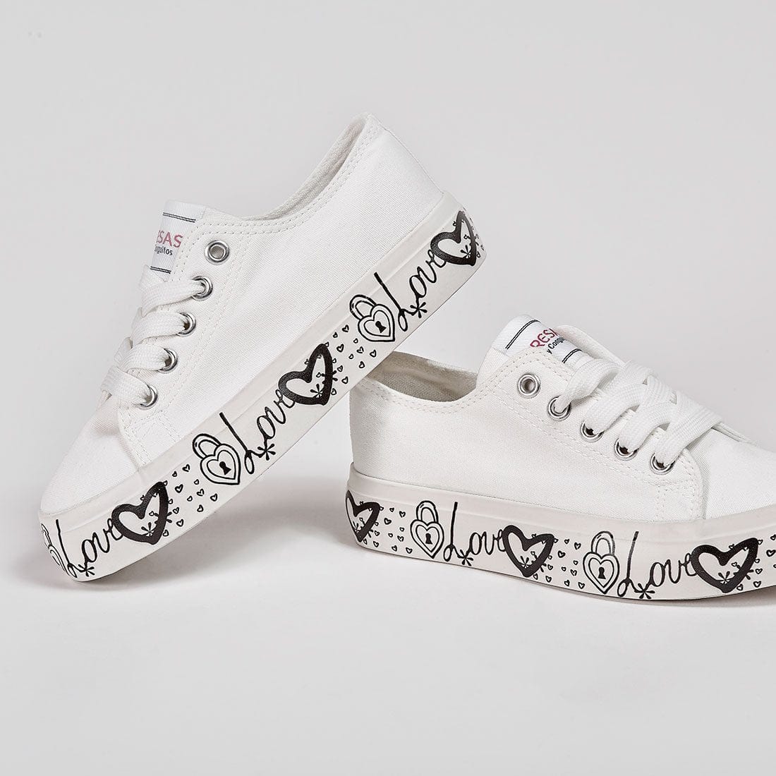 FRESAS CON NATA Shoes Girl's White Canvas Sneakers